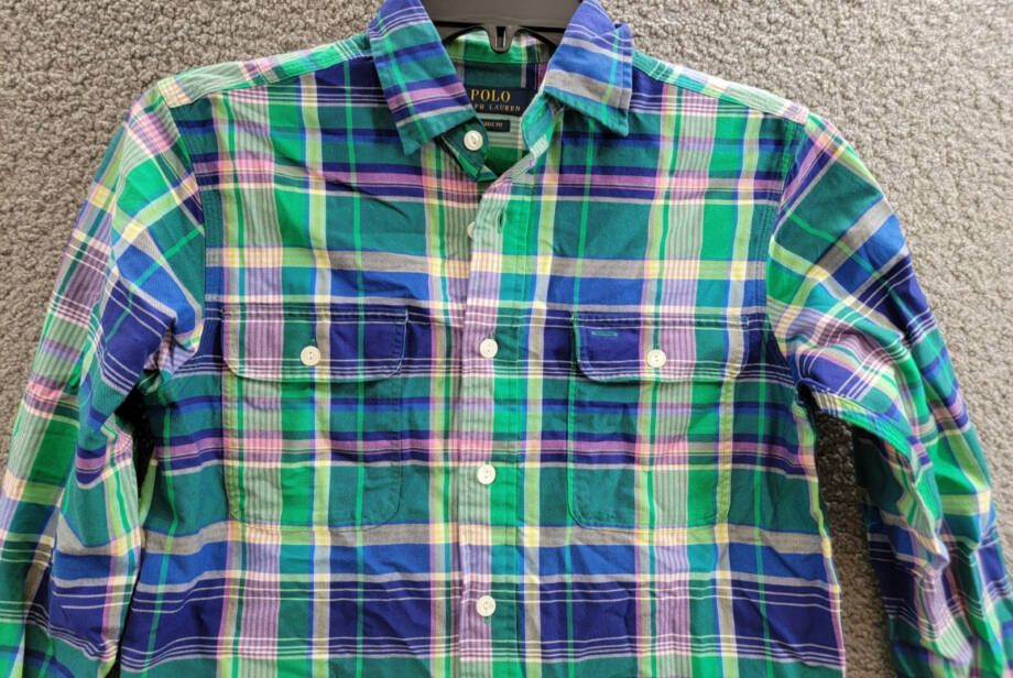 Polo Ralph Lauren Classic Fit Plaid Oxford Shirt Men's XS Multi Long Sleeve