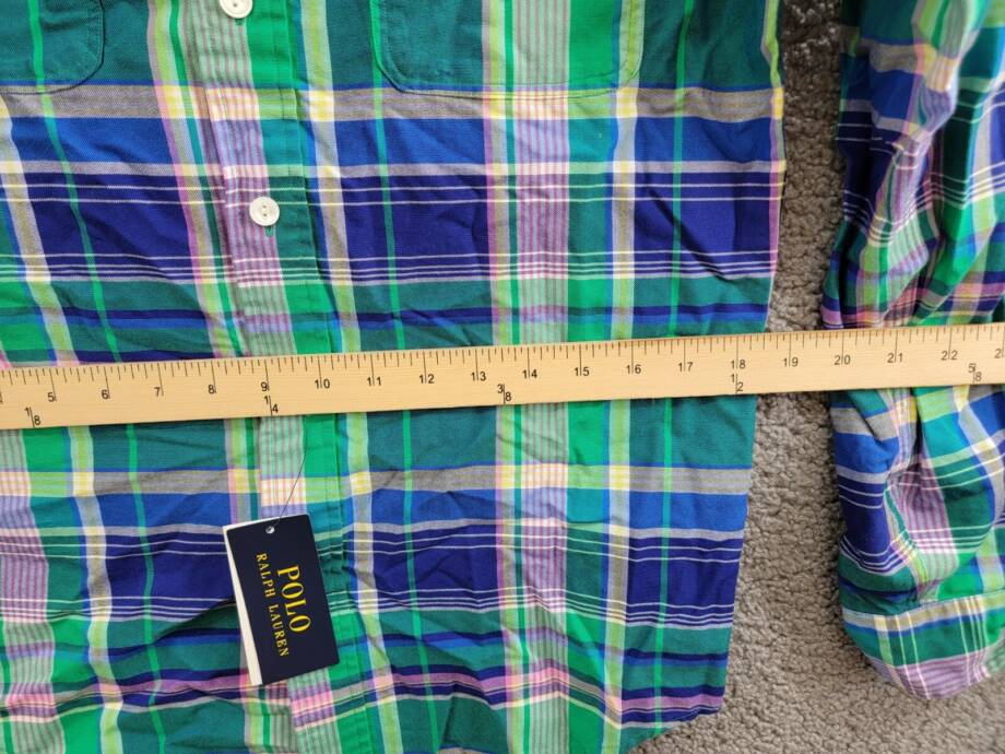 Polo Ralph Lauren Classic Fit Plaid Oxford Shirt Men's XS Multi Long Sleeve