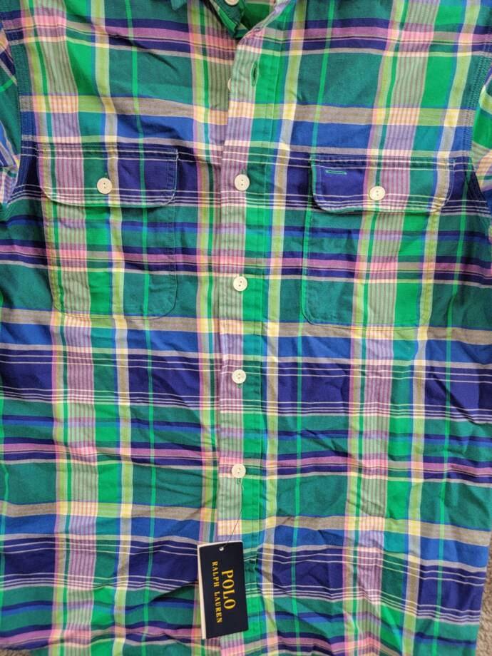 Polo Ralph Lauren Classic Fit Plaid Oxford Shirt Men's XS Multi Long Sleeve