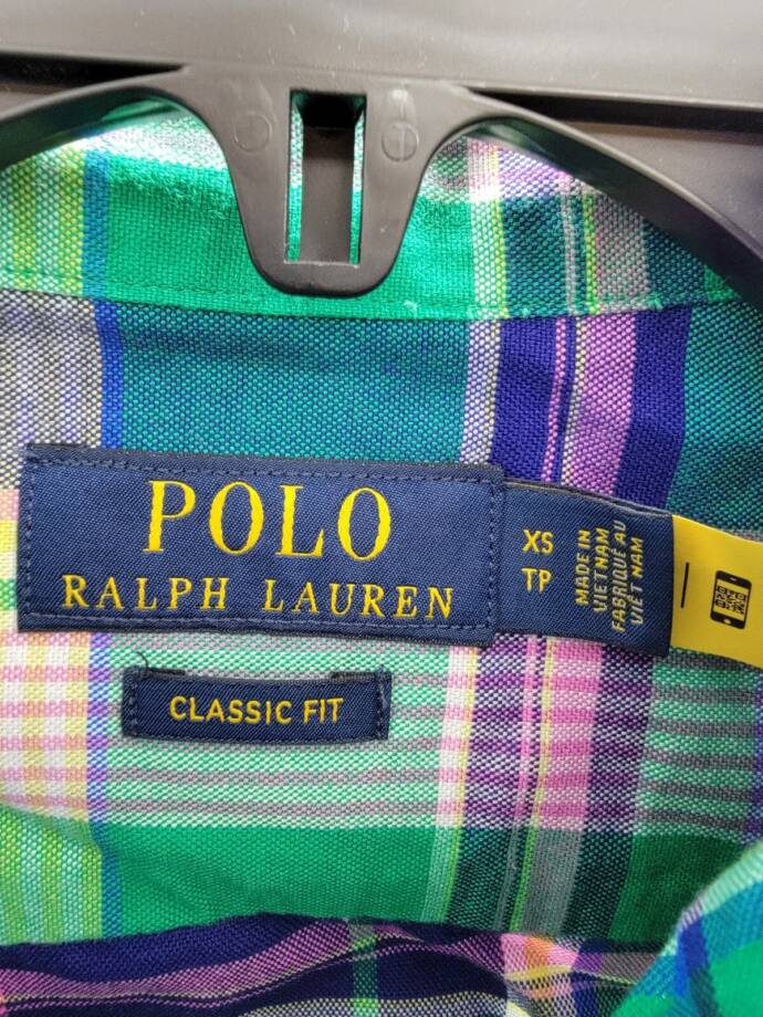 Polo Ralph Lauren Classic Fit Plaid Oxford Shirt Men's XS Multi Long Sleeve