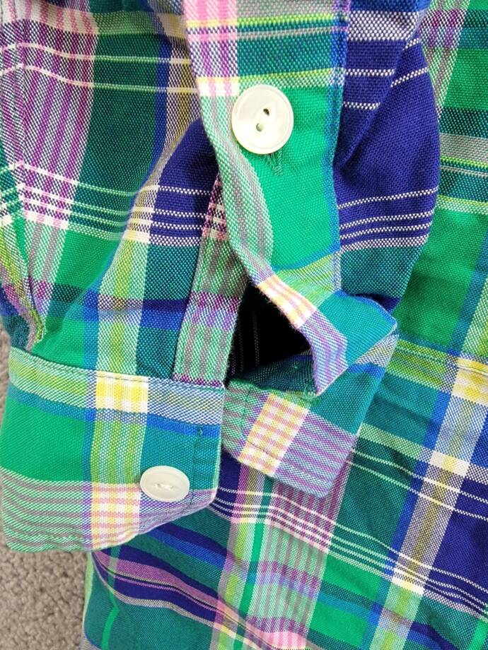 Polo Ralph Lauren Classic Fit Plaid Oxford Shirt Men's XS Multi Long Sleeve