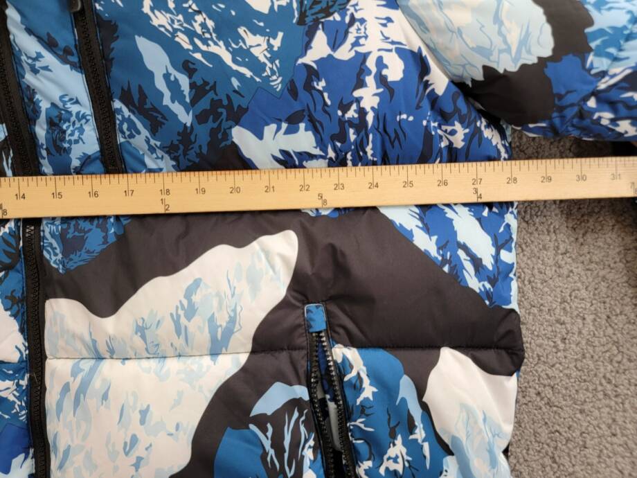 Club Room Stretch Hooded Puffer Jacket Men's Ski Print Side Pockets Full Zip XXL