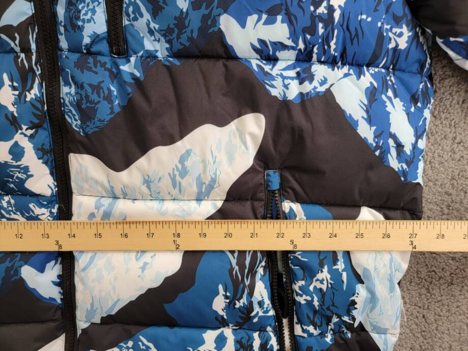 Club Room Stretch Hooded Puffer Jacket Men's Ski Print Side Pockets Full Zip XXL