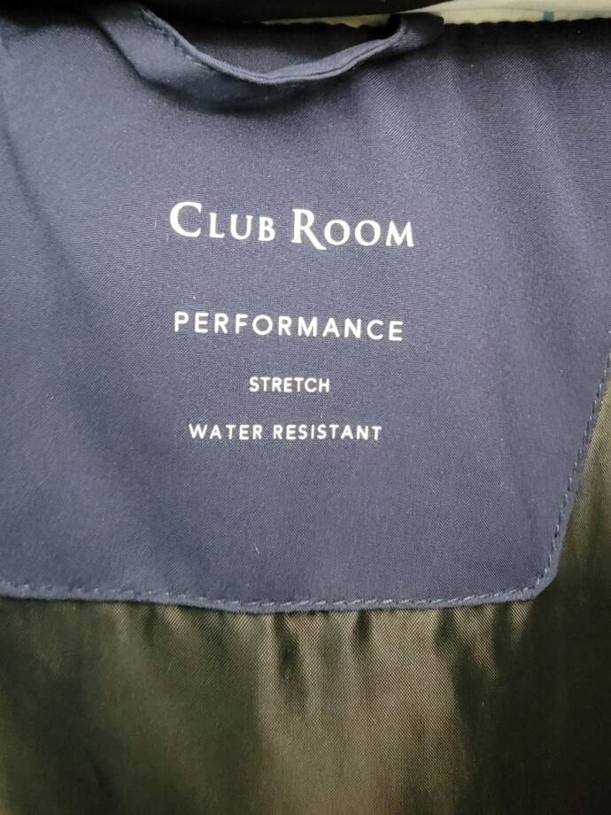 Club Room Stretch Hooded Puffer Jacket Men's Ski Print Side Pockets Full Zip XXL