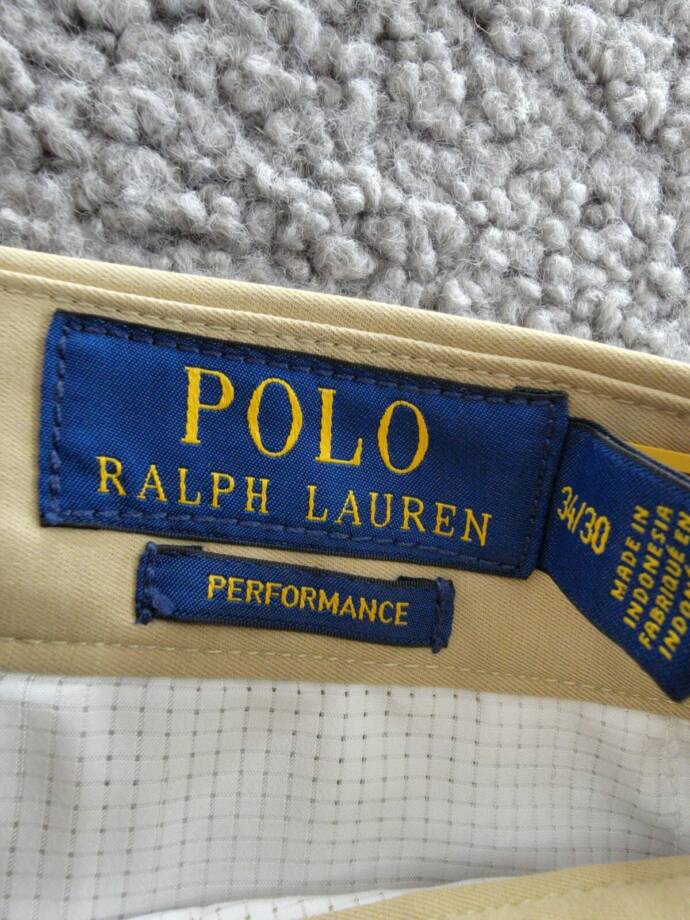 Polo Ralph Lauren Tailored Fit Performance Chino Pants Men's 34x30 Khaki Solid +