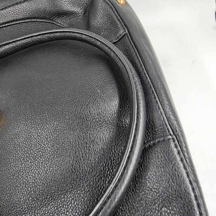 Lauren Ralph Lauren Stonegate Leather Satchel Women's Black Zip Top Closure