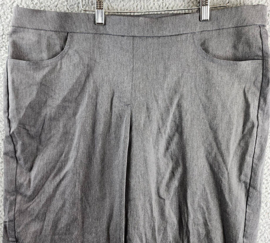 Alfred Dunner Plus Size Classic Allure Short Length Pant Womens 20W Gray Pull On