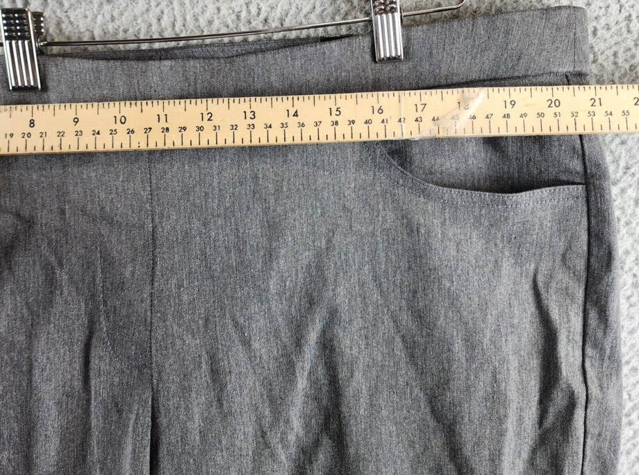 Alfred Dunner Plus Size Classic Allure Short Length Pant Womens 20W Gray Pull On