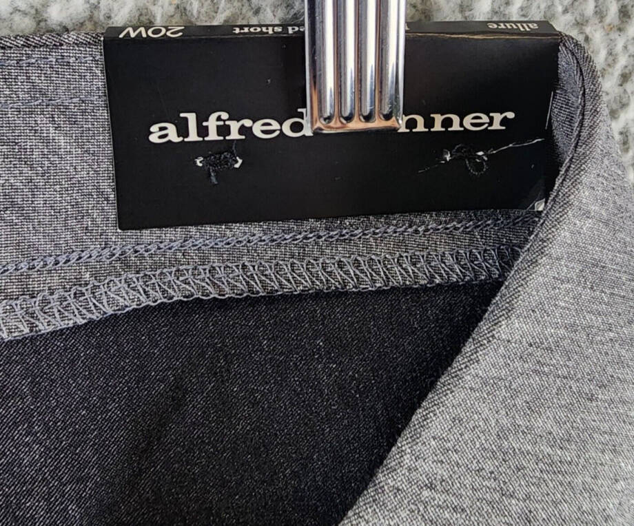 Alfred Dunner Plus Size Classic Allure Short Length Pant Womens 20W Gray Pull On