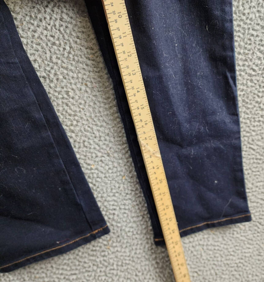 Gloria Vanderbilt Petites High-Rise Straight Leg Jeans Women's 10PS Rinse Noir~