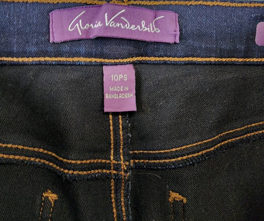 Gloria Vanderbilt Petites High-Rise Straight Leg Jeans Women's 10PS Rinse Noir~