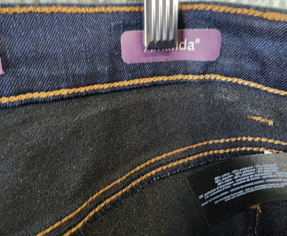 Gloria Vanderbilt Petites High-Rise Straight Leg Jeans Women's 10PS Rinse Noir~