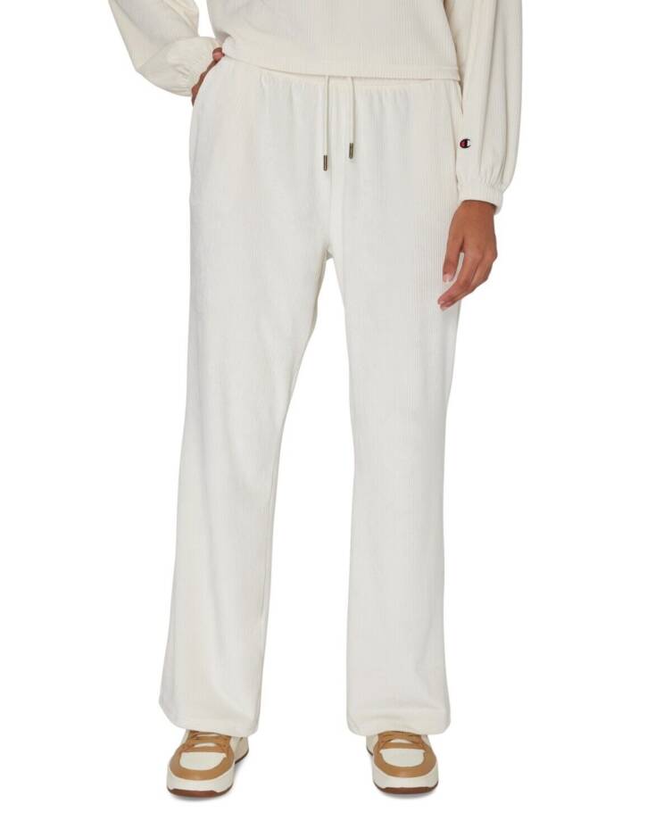 Champion Soft Touch Cord Drawstring-Waist Pants Women's L Natural Side Pockets