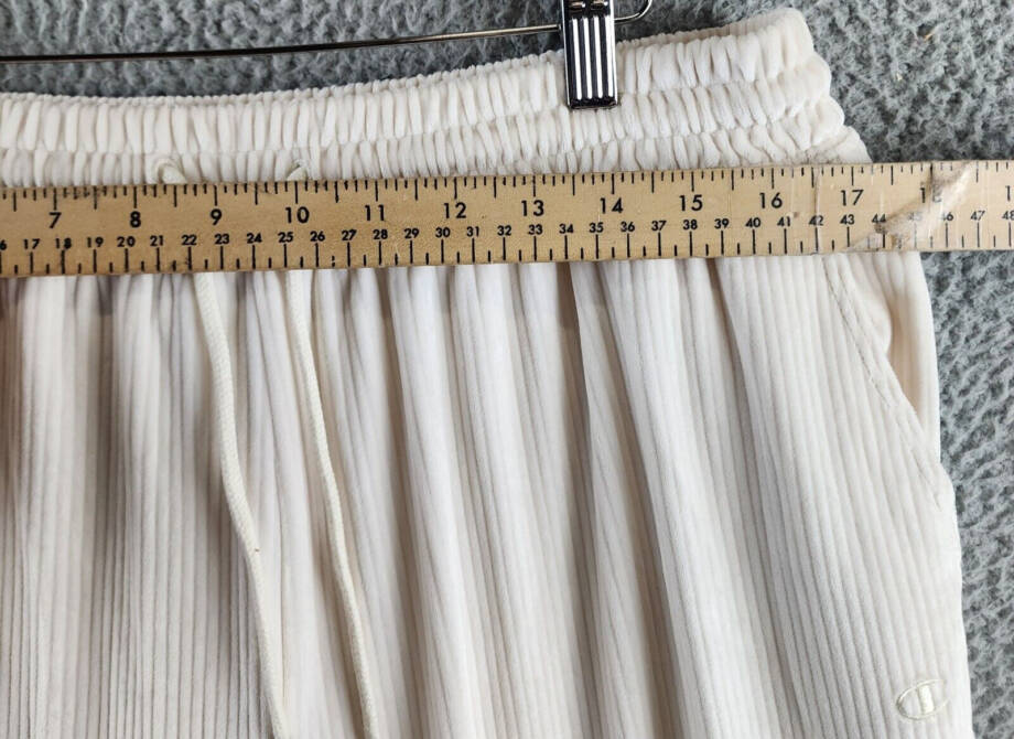 Champion Soft Touch Cord Drawstring-Waist Pants Women's L Natural Side Pockets