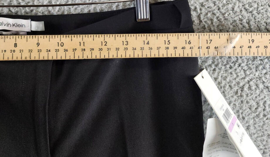 Calvin Klein Highline Ankle Length Pants Women's 6 Black Elastic Waist Pull On