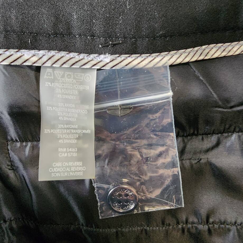 Calvin Klein Highline Ankle Length Pants Women's 6 Black Elastic Waist Pull On