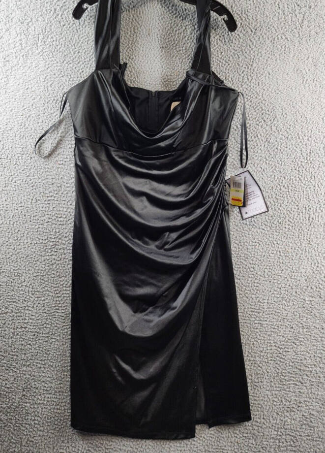 B Darlin Trendy Plus Size Off-Shoulder Spaghetti-Strap Dress Women's 18W Black