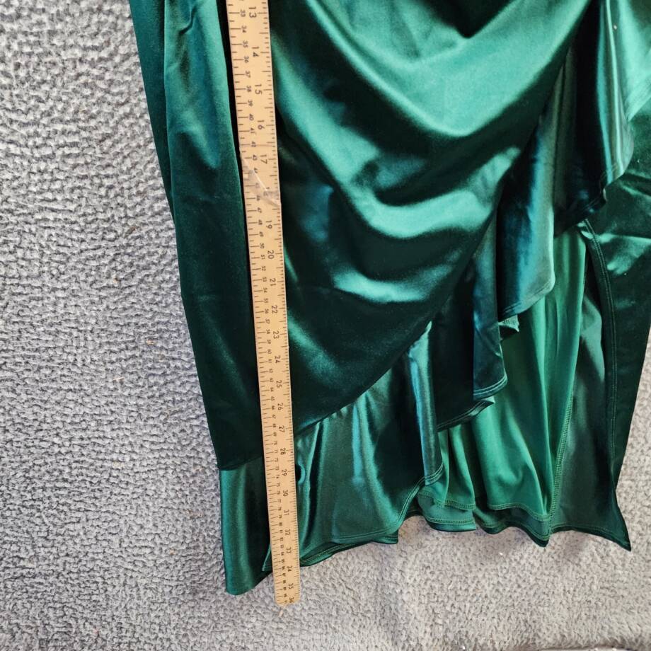 Emerald Sundae Trendy Plus Size Ruffled Midi Dress Women's 18 Hunter Sleeveless~