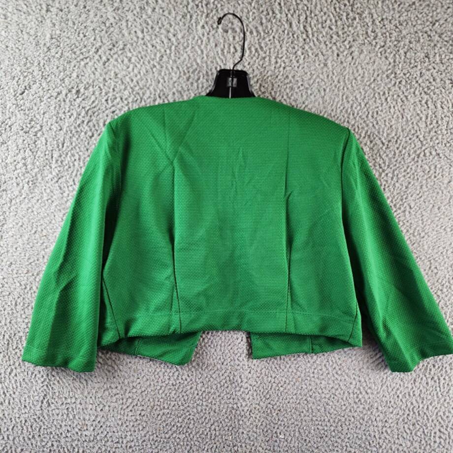 NY Collection Petite Two Piece Jacket And Dress Set Women's 12P Emerald Jacilynn
