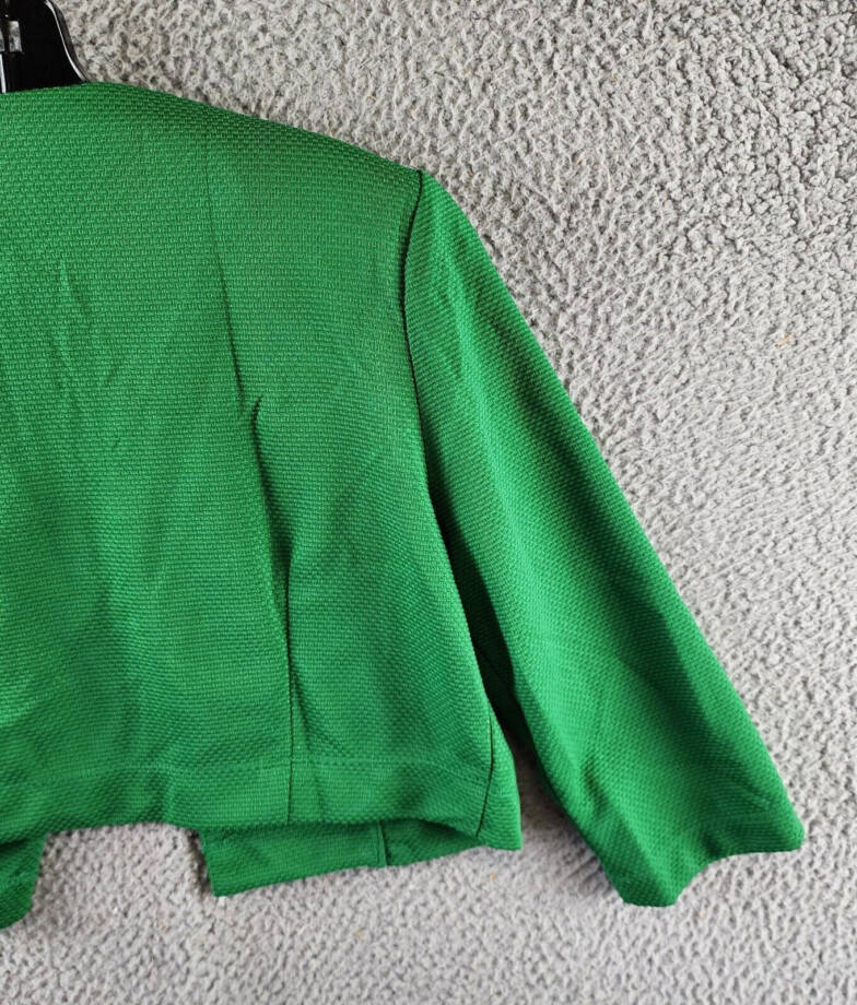 NY Collection Petite Two Piece Jacket And Dress Set Women's 12P Emerald Jacilynn