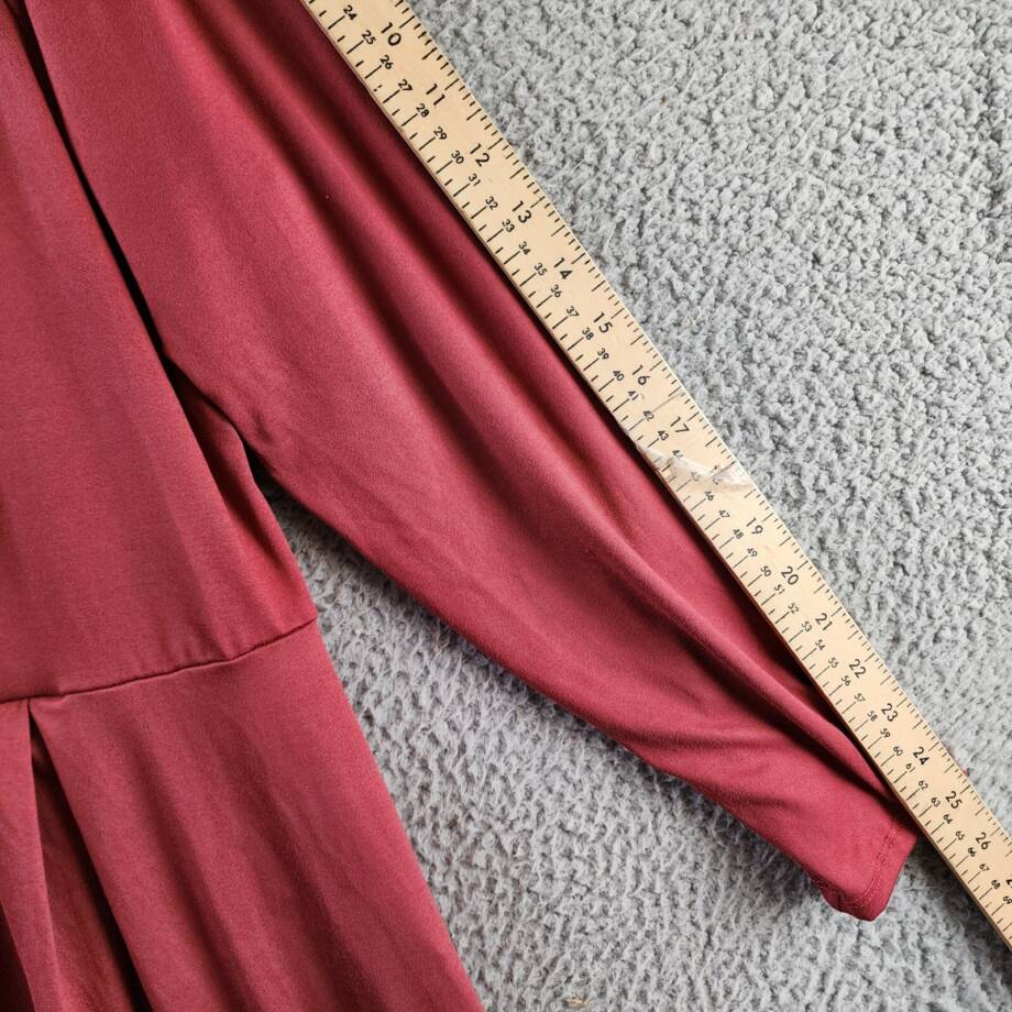 24seven Comfort Apparel Plus Fit And Flare Midi Dress Women's 2X Brick Pullover