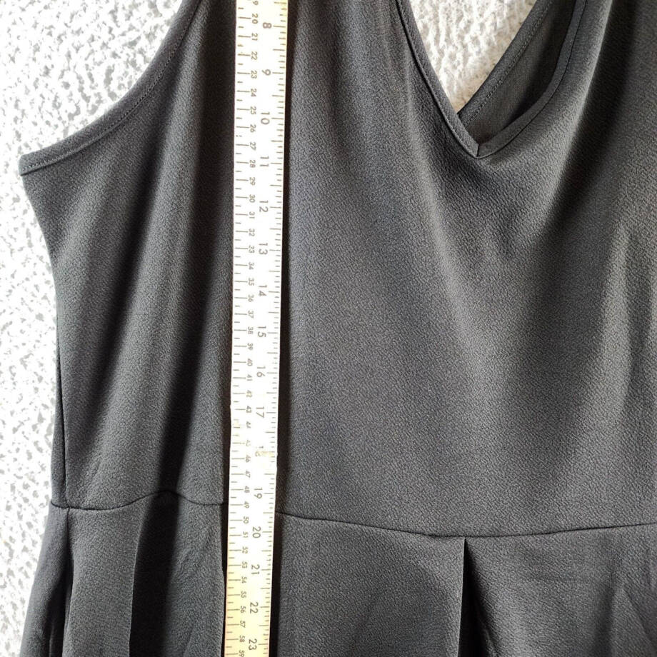 24seven Comfort Apparel Plus Size High Low Maxi Dress Women's 3X Black Pullover~