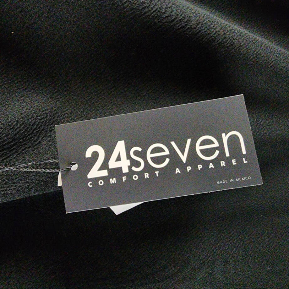 24seven Comfort Apparel Plus Size High Low Maxi Dress Women's 3X Black Pullover~