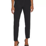 Calvin Klein Highline Ankle Length Pant Women's 2 Black Back Pockets Zip Closure