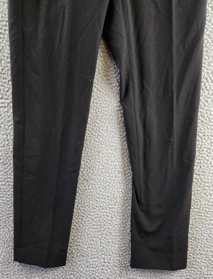 Calvin Klein Highline Ankle Length Pant Women's 2 Black Back Pockets Zip Closure