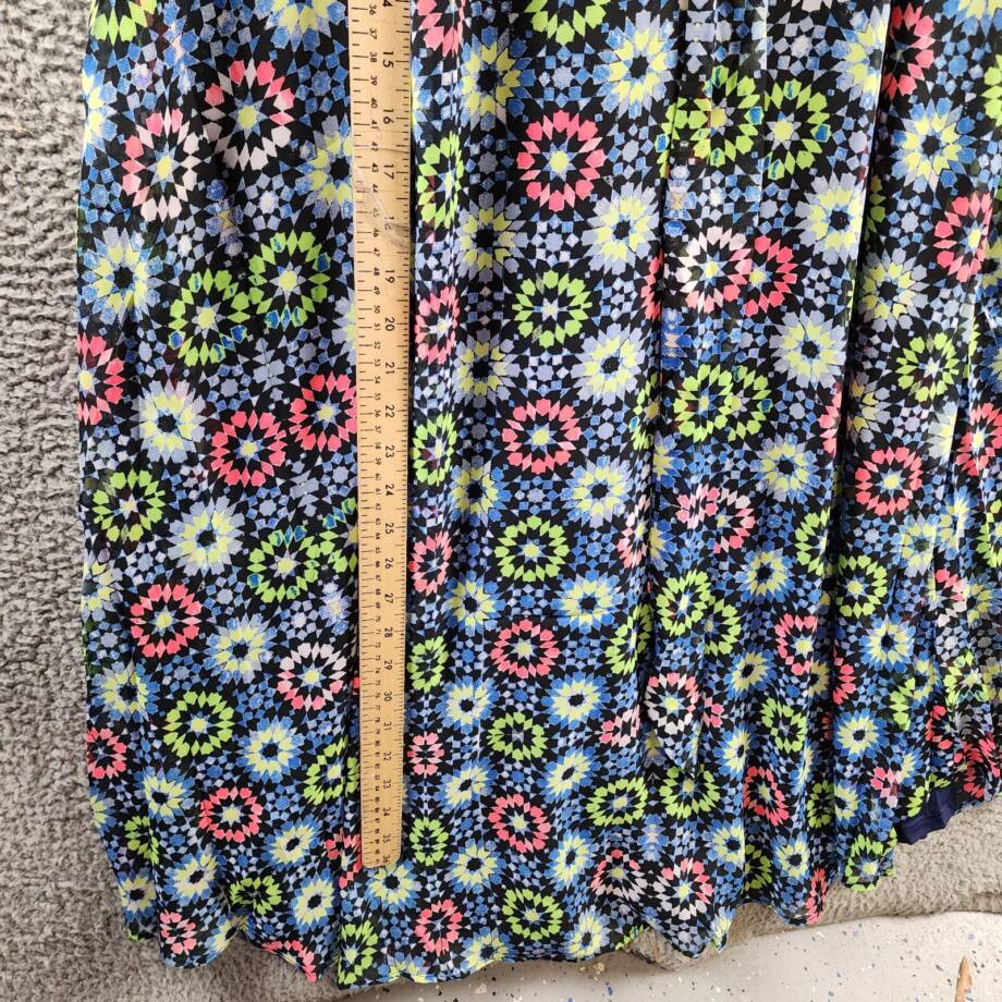 NY Collection Petite Sleeveless Belted Chiffon Maxi Dress Women's PS Blue Multi