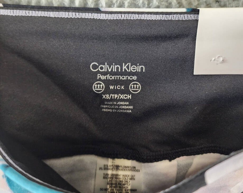 Calvin Klein Performance Printed High-Waist 7/8 Length Leggings Women's XS Multi