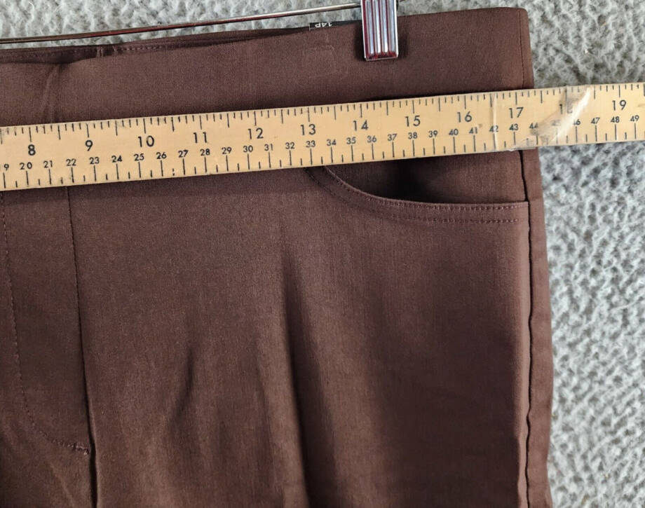 Alfred Dunner Petite Classic Allure Proportioned Pants Women's 14P Brown Pull On