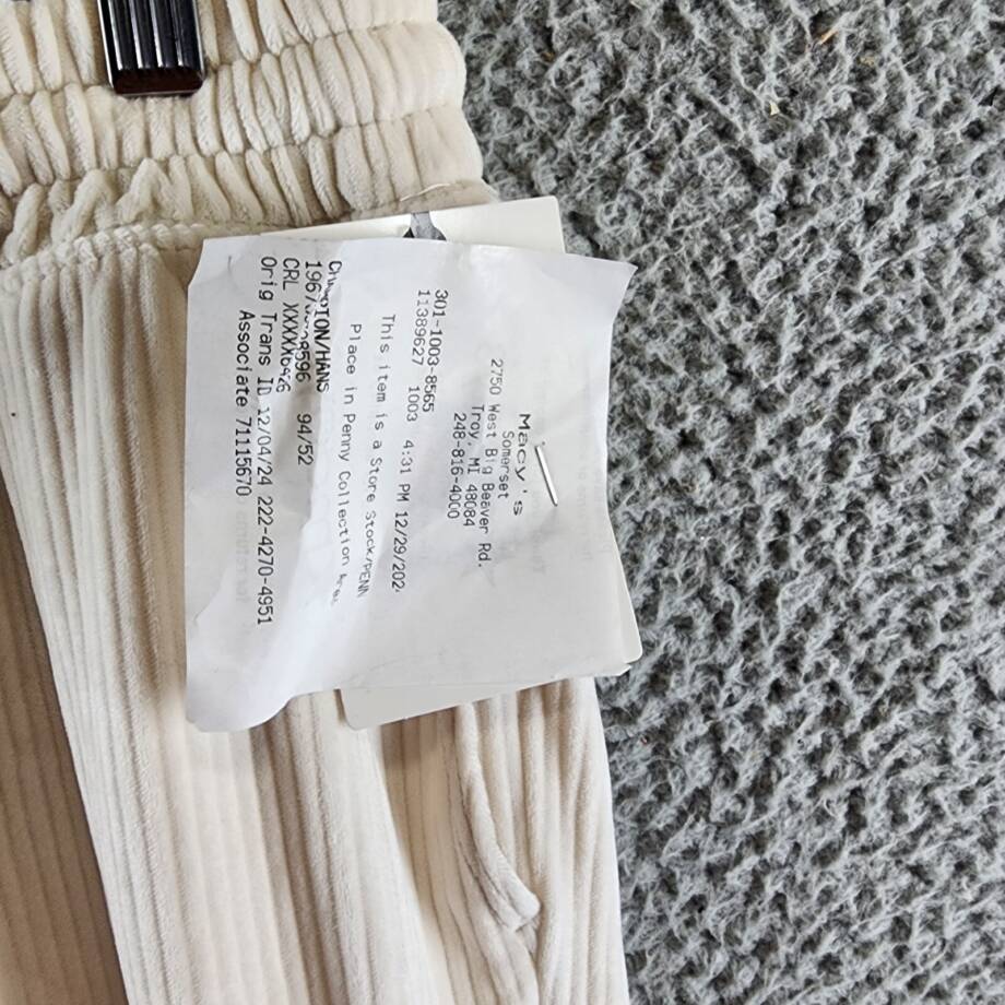 Champion Soft Touch Cord Drawstring-Waist Pants Women's S Natural Side Pockets
