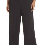 Alex Evenings Plus Size Matte Jersey Straight Leg Pants Women's 2X Black Pull On