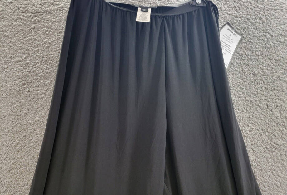 Alex Evenings Plus Size Matte Jersey Straight Leg Pants Women's 2X Black Pull On
