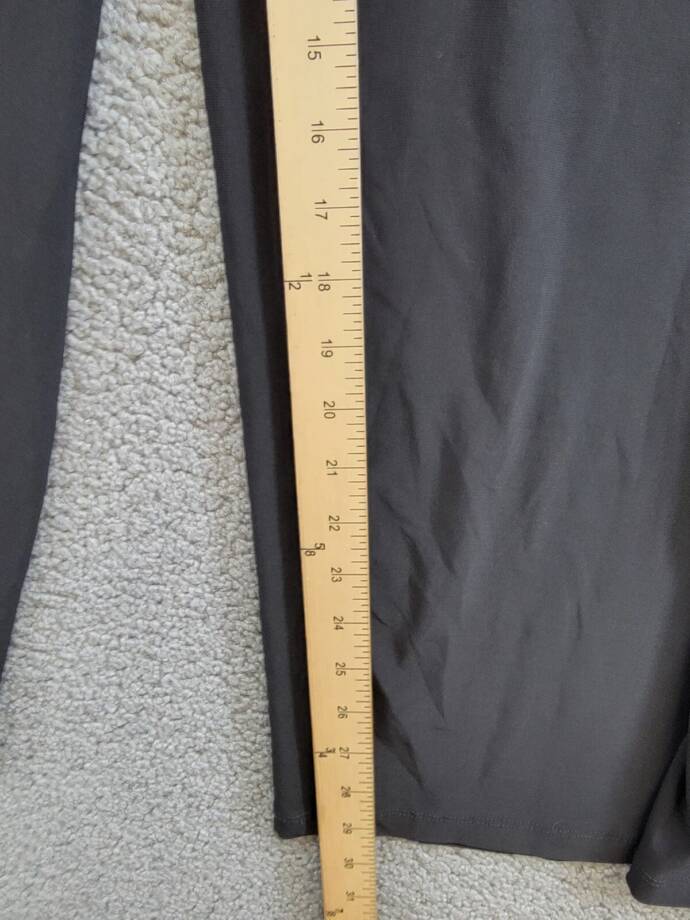 Alex Evenings Plus Size Matte Jersey Straight Leg Pants Women's 2X Black Pull On