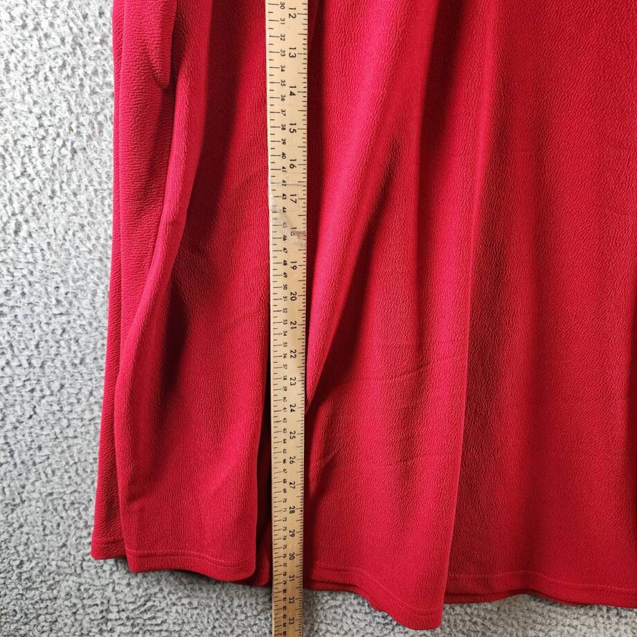 White Mark Plus Size Flared Midi Skirt Women's 1XL Red Pull On Style 2 Pockets