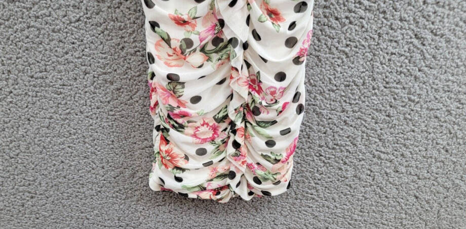 BCX Mixed-Print Ruched Ruffled Bodycon Dress Juniors' XXS Multi Back Zip Closure
