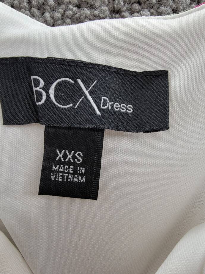 BCX Mixed-Print Ruched Ruffled Bodycon Dress Juniors' XXS Multi Back Zip Closure