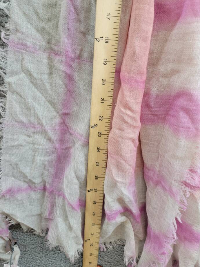 Gaynor Bongard Gas Tie Dye Wool Scarf Women's No Size Pink/Tan Fringe Hem