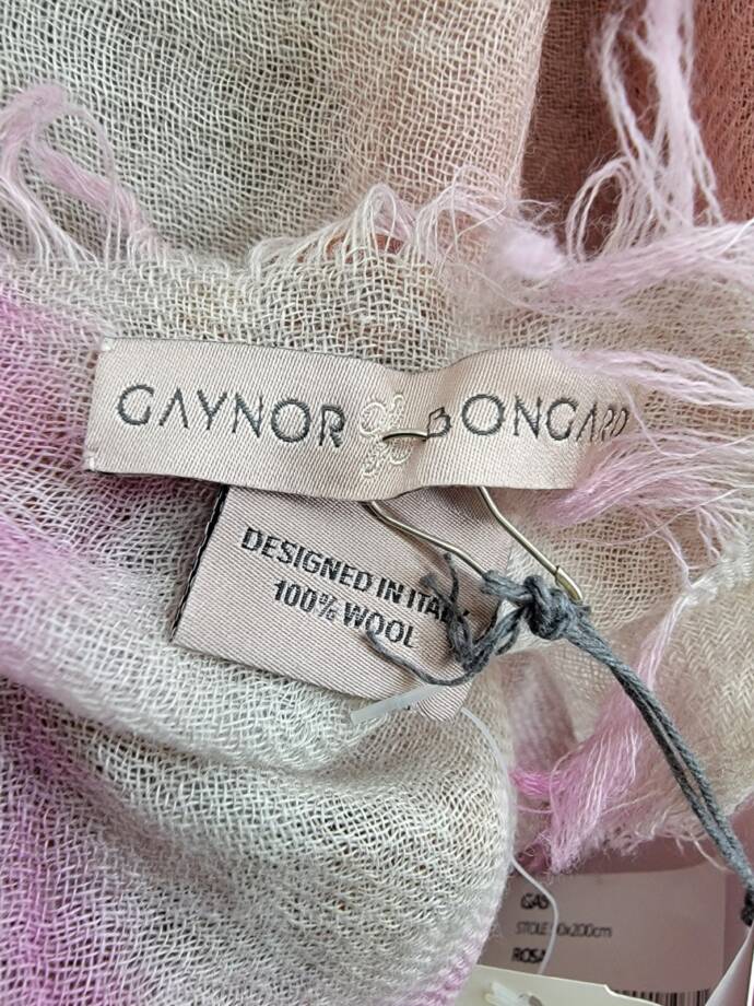 Gaynor Bongard Gas Tie Dye Wool Scarf Women's No Size Pink/Tan Fringe Hem