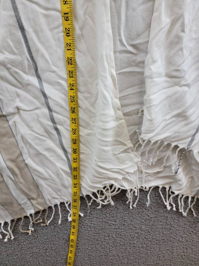Vince Summer Cashmere Blend Stripe Cape Women's One Size White Multi