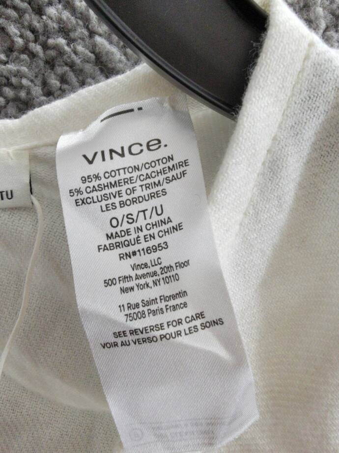 Vince Summer Cashmere Blend Stripe Cape Women's One Size White Multi