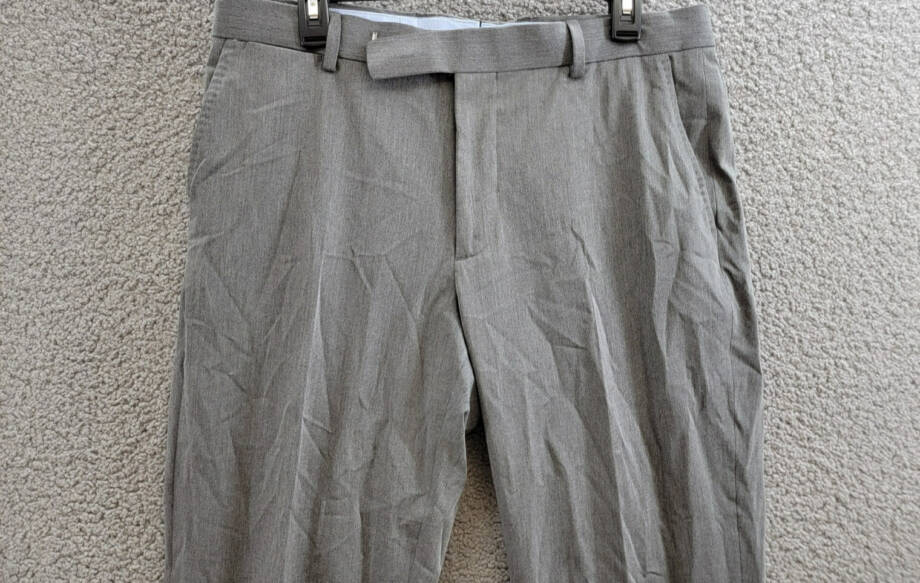 Polo Ralph Lauren Twill Wool Blend Pants Men's 34x30 Light Grey Heather Zip