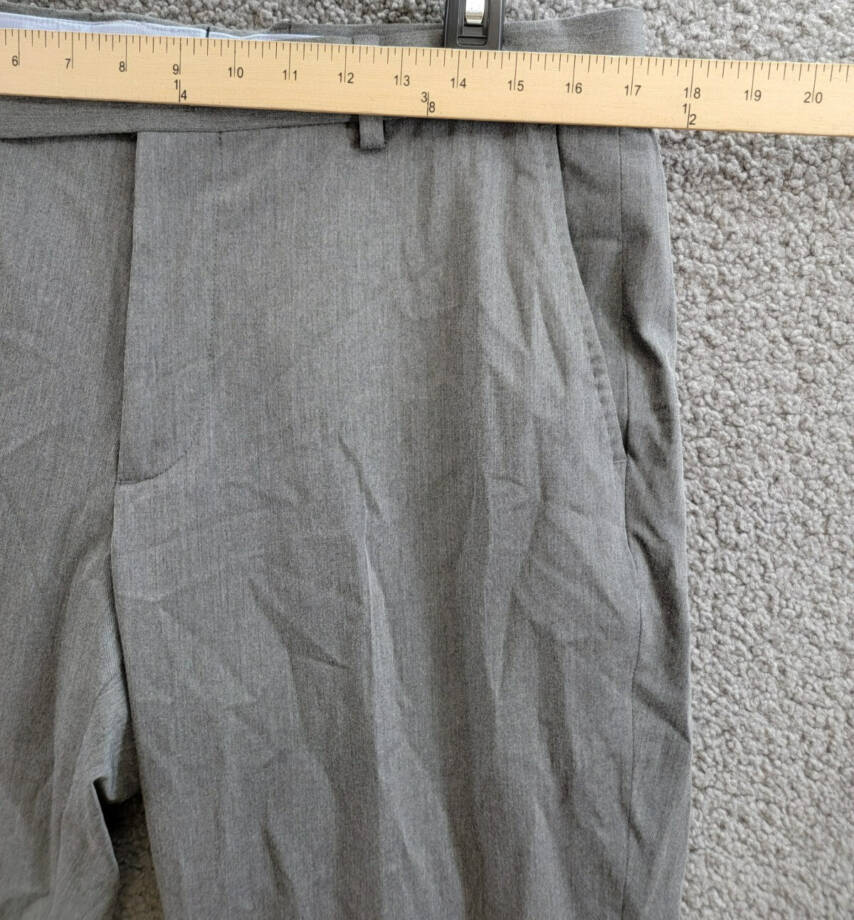 Polo Ralph Lauren Twill Wool Blend Pants Men's 34x30 Light Grey Heather Zip
