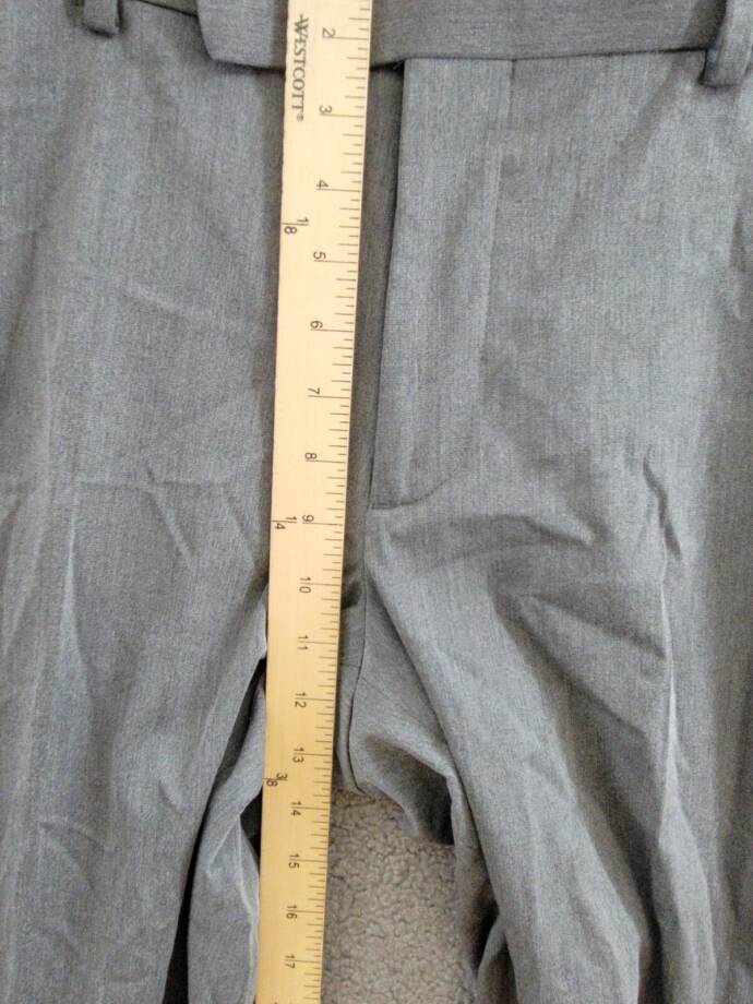 Polo Ralph Lauren Twill Wool Blend Pants Men's 34x30 Light Grey Heather Zip