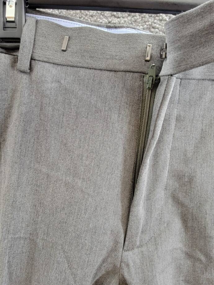 Polo Ralph Lauren Twill Wool Blend Pants Men's 34x30 Light Grey Heather Zip
