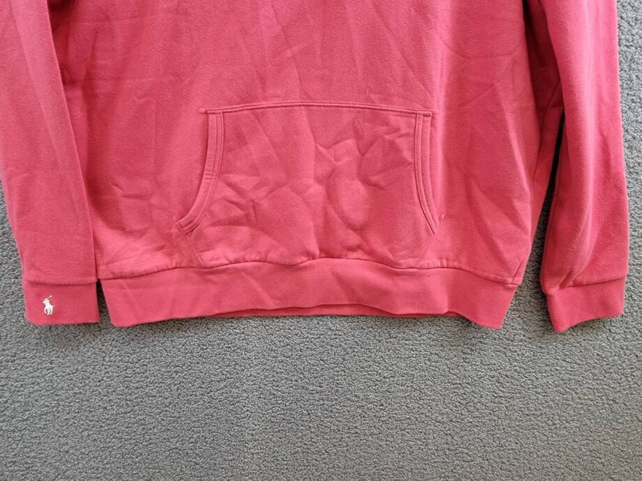 Polo Ralph Lauren Logo Fleece Hoodie Men's XXL Light Red Kangaroo Pockets L/S
