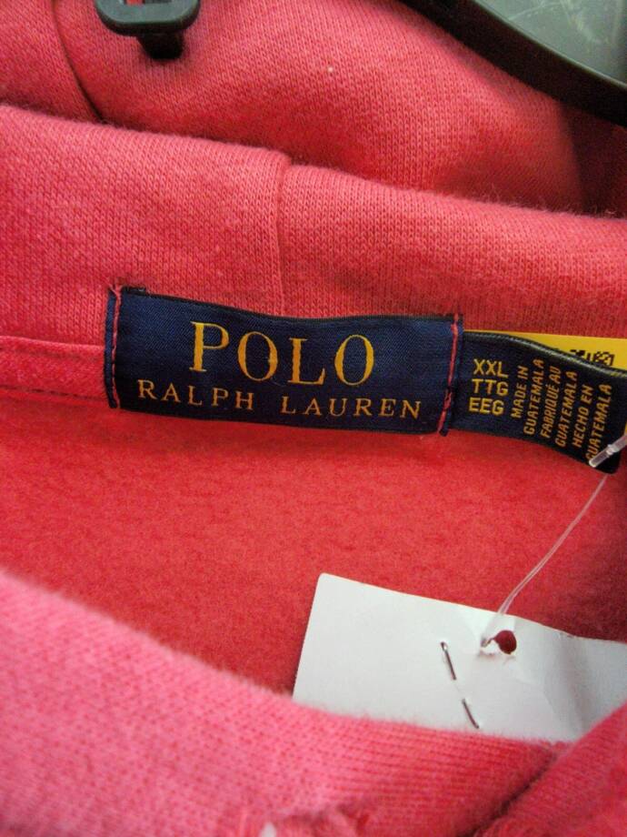 Polo Ralph Lauren Logo Fleece Hoodie Men's XXL Light Red Kangaroo Pockets L/S