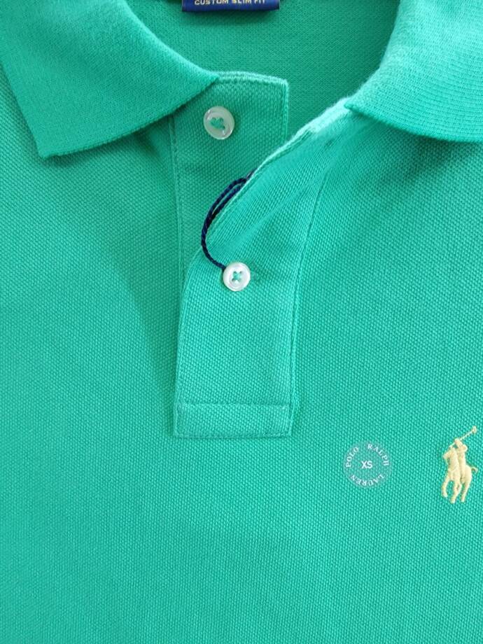 Polo Ralph Lauren Custom Slim Fit Mesh Polo Shirt Men's XS Green Short Sleeve